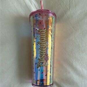 Starbucks Iridescent Tumbler with Pink Straw